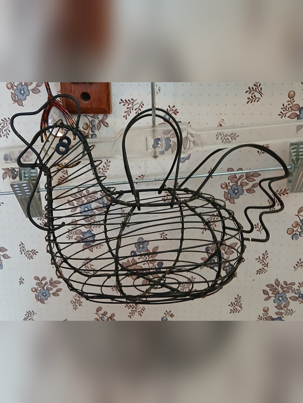 Vintage Wire Chicken Egg Basket
